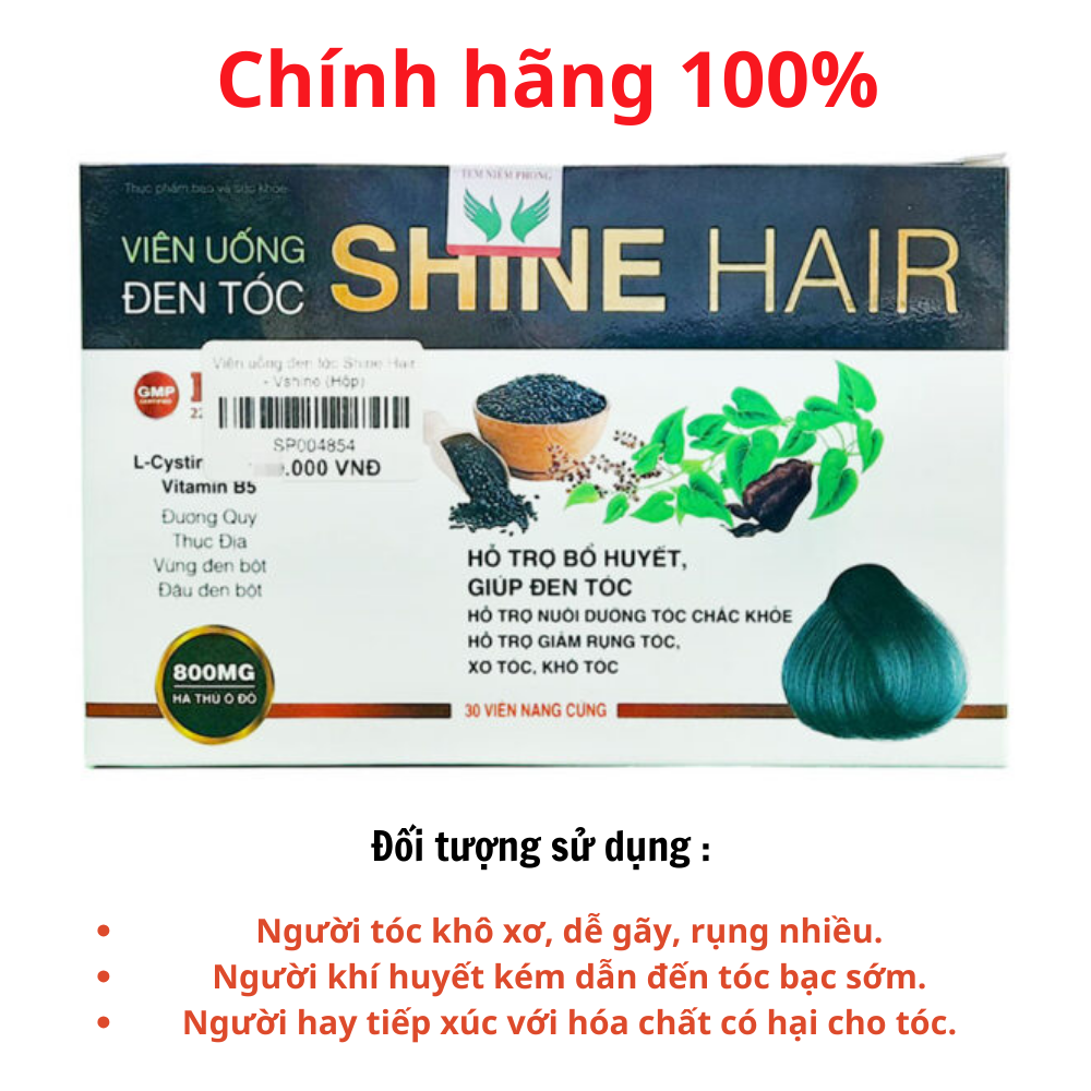 [HCM]VIÊN UỐNG ĐEN TÓC KÍCH THÍCH MỌC TÓC SHINE HAIR