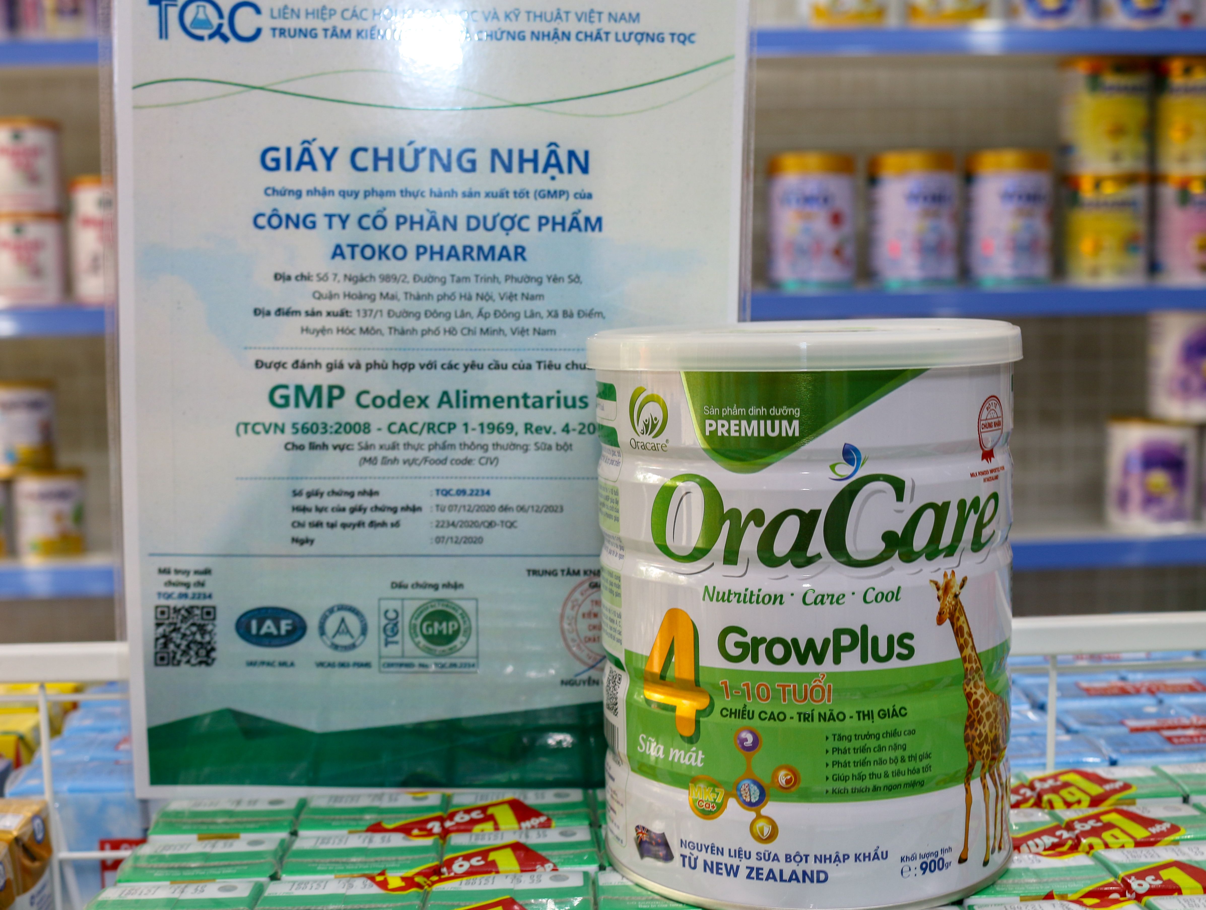 Sữa oracare số 4 - dinh dưỡng hỗ trợ phát triển chiều cao, trí não, thị giác dành cho trẻ từ 1-10 tuổi 900g