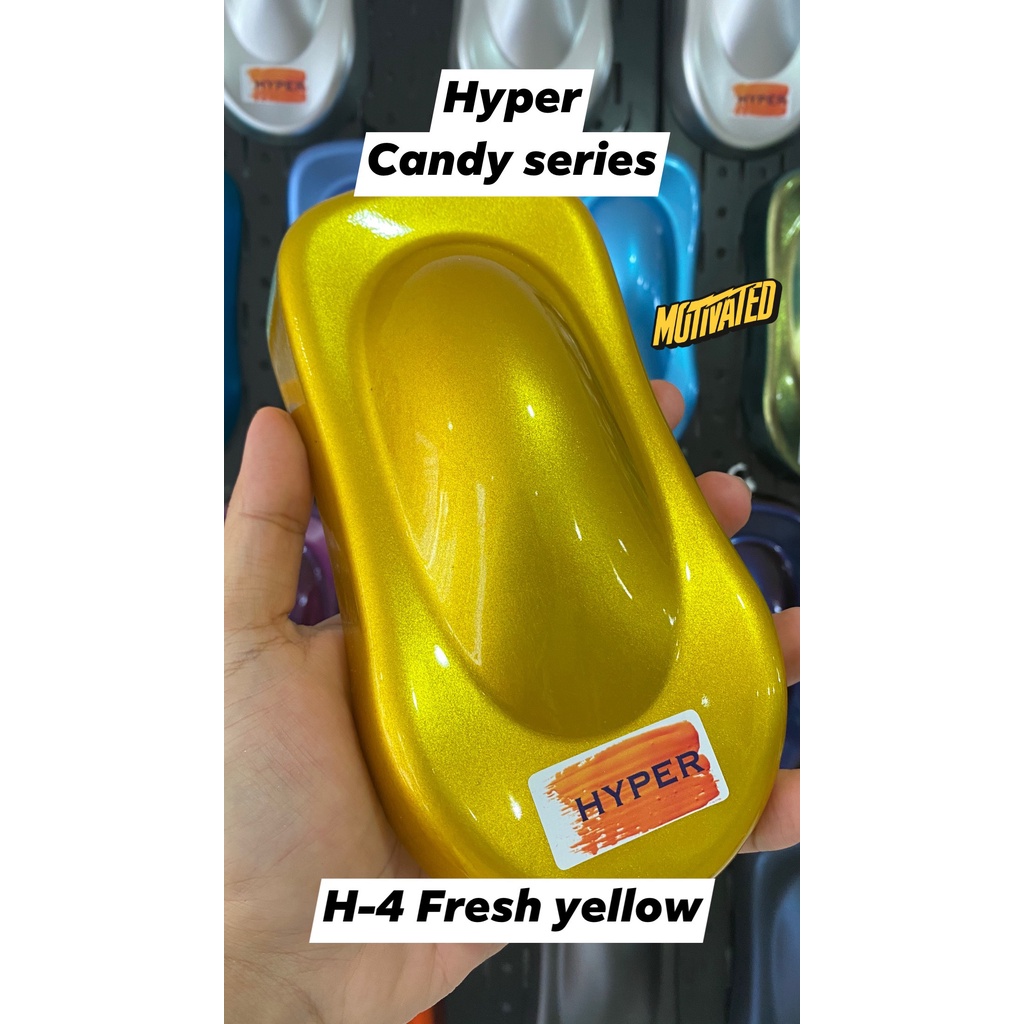 Nước sơn xe máy pha sẵn - Màu vàng candy - H-4