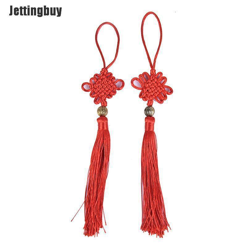 Jettingbuy 2pc Chinese Knot Jubilant Tassel Home Decoration Pendant DIY Craft Tassel Fringe