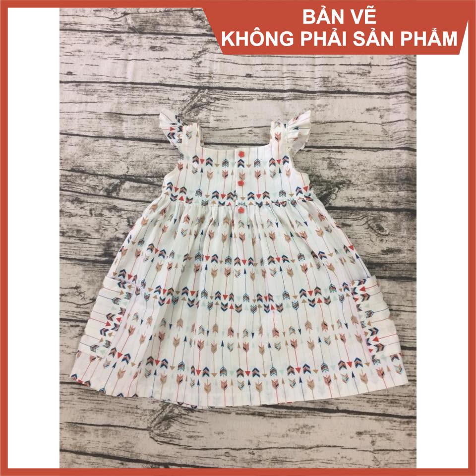 Rập giấy đầm bé gái mã R295 (BẢN VẼ)