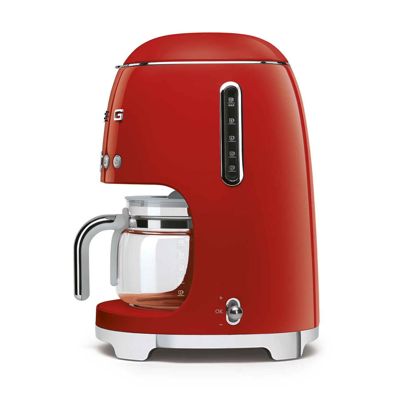 Smeg DFC02PBEU, Drip Coffee Machine, Auto-Start Mode, Reuseable Filter, Digital Display, Anti-Drip System, Aroma Intensity Option, 1.4 Litre Tank