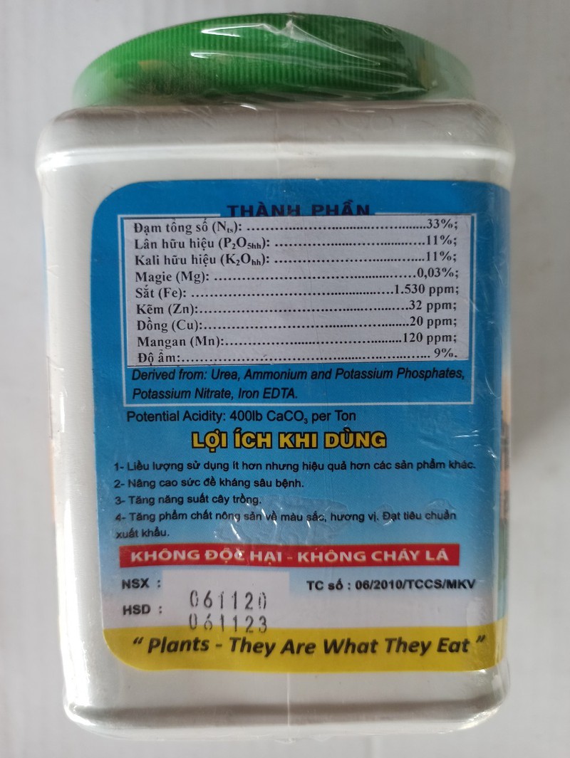 Phân bón lá 33.11.11 + TE - hộp 566g
