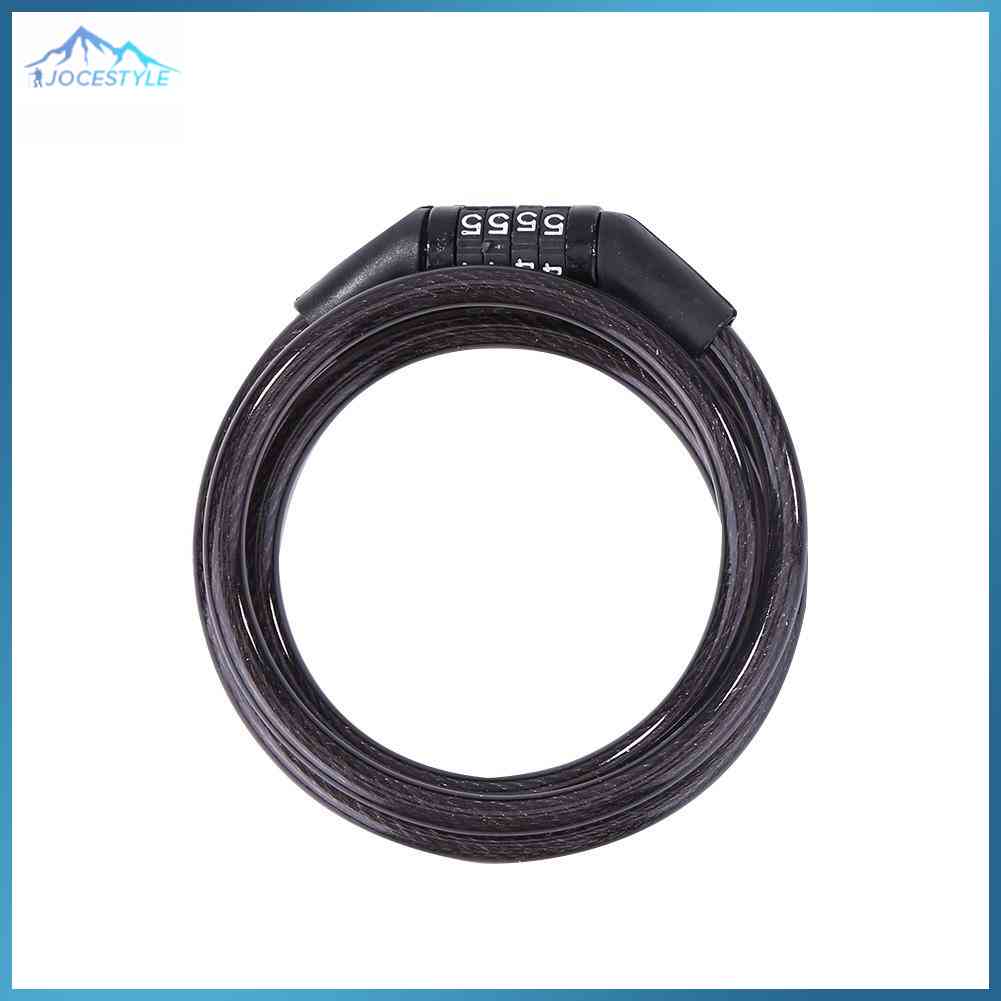 Hot Sale Outdoor Cycling 110cm Bicycle Chain Block Lock 4 Digit Code Combination Anti-theft Cable Lock