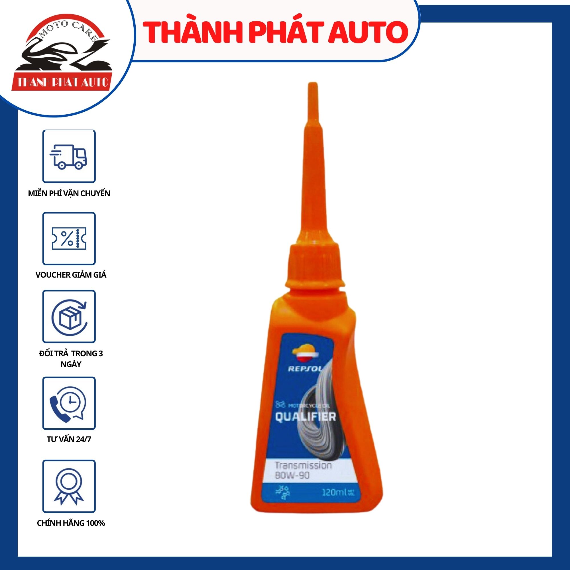 [HCM]NHỚT HỘP SỐ CAO CẤP REPSOL SCOOTER GEAR OIL 80W90 120ML LAP