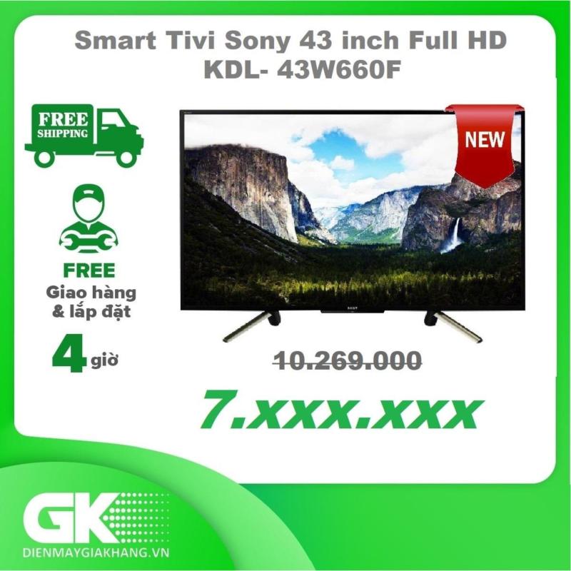 Bảng giá Smart Tivi Sony 43 inch KDL- 43W660F Full HD - Công nghệ X-Reality PRO cho hình ảnh sắc nét và sống động, công nghệ âm thanh Clear Audio+ tạo ra một trường âm thanh ảo ba chiều - Bảo hành 1 năm - [Sản phẩm MỚI]