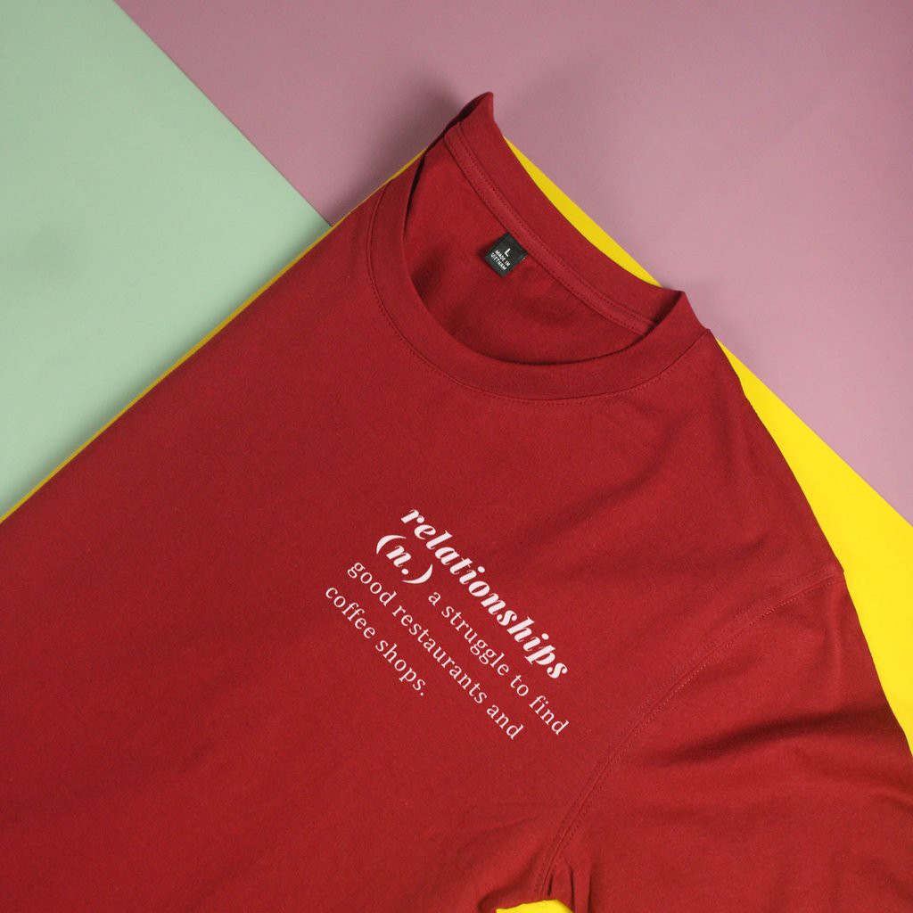 Áo thun unisex cotton in chữ định nghĩa Relationships