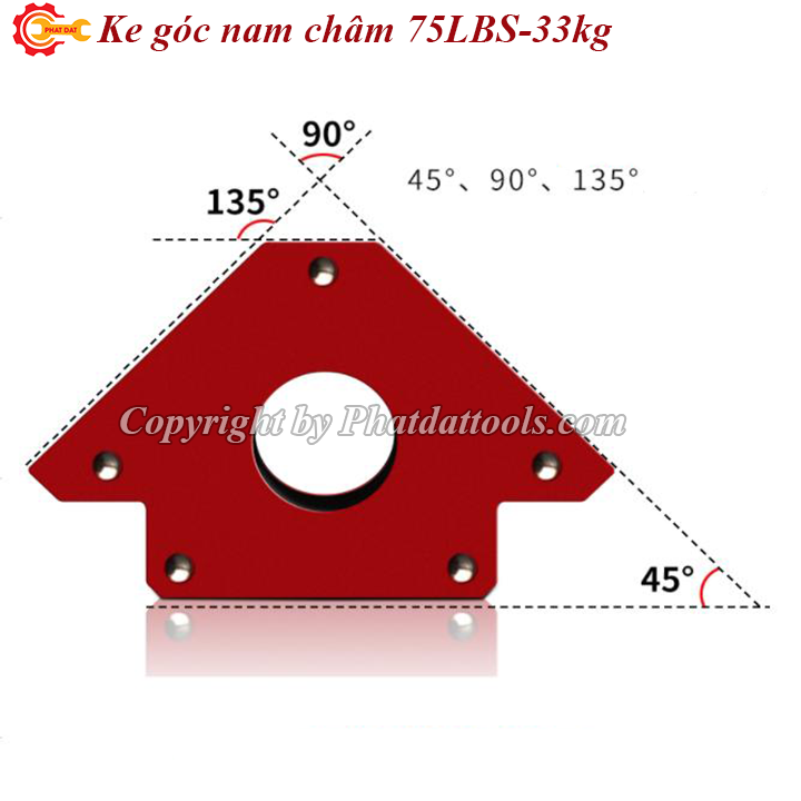 Ke góc nam châm 75LBS - 33kg