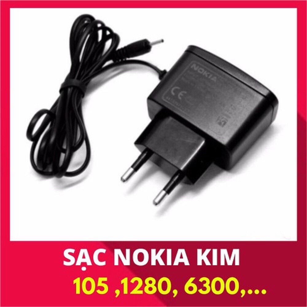 Bộ Sạc Chân Kim Chân Nhỏ nokia Tem Đỏ