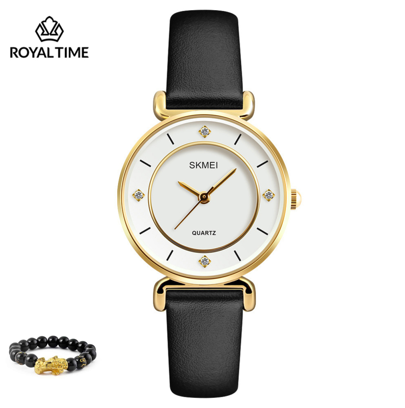 Đồng hồ thời trang  nữ SKMEI  chính hãng dây da cao cấp SK1330.02S - Fullbox - Tặng gói bảo hành 12 tháng - tặng vòng tay cao cấp - gói hàng cẩn thận đúng mẫu
