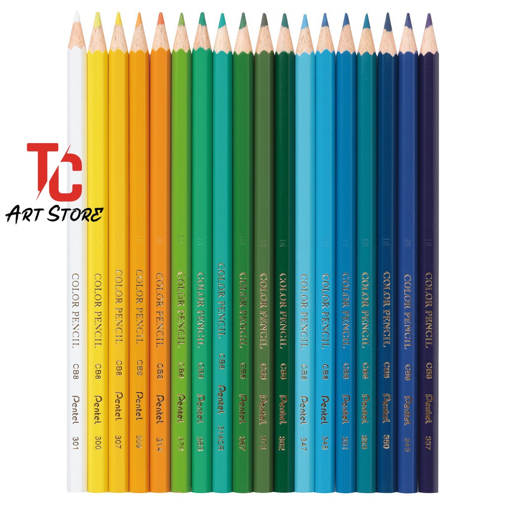 Chì Màu Khô Pentel 12/24/36 Màu - Cb8 [ Hàng  Từ Nhật ]