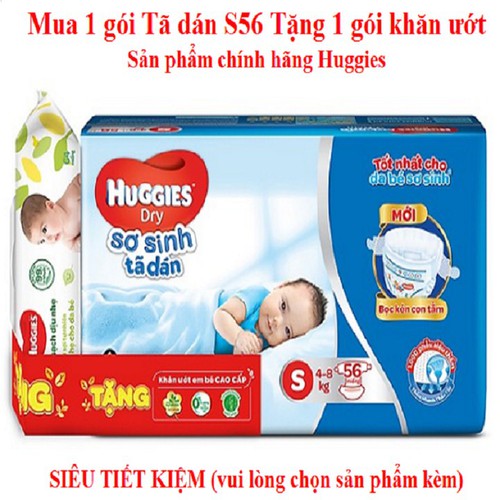 Tã dán sơ sinh Huggies S56