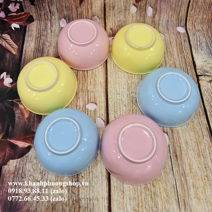 bộ chén sứ màu pastel đẹp - bộ chén sứ màu