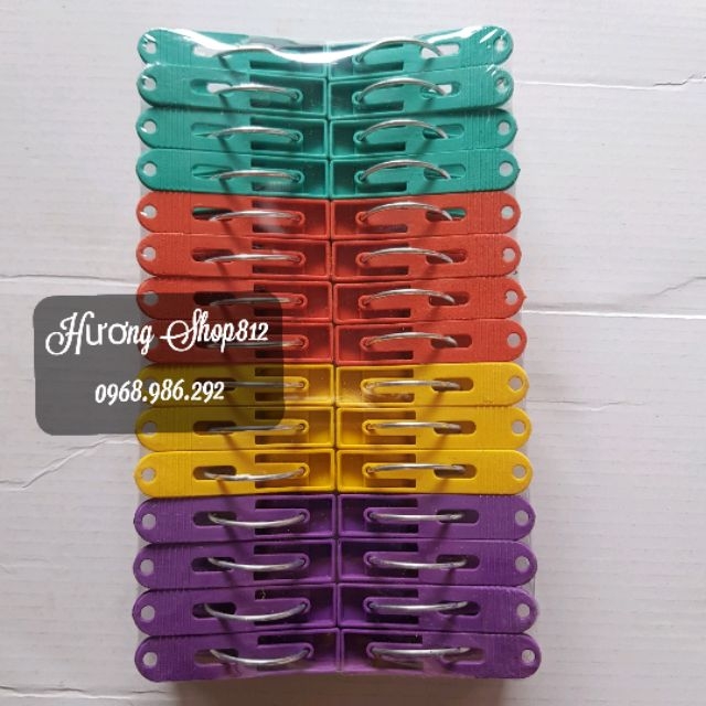 Bộ 30 chiếc móc kẹp quần áo ( nhiều màu )