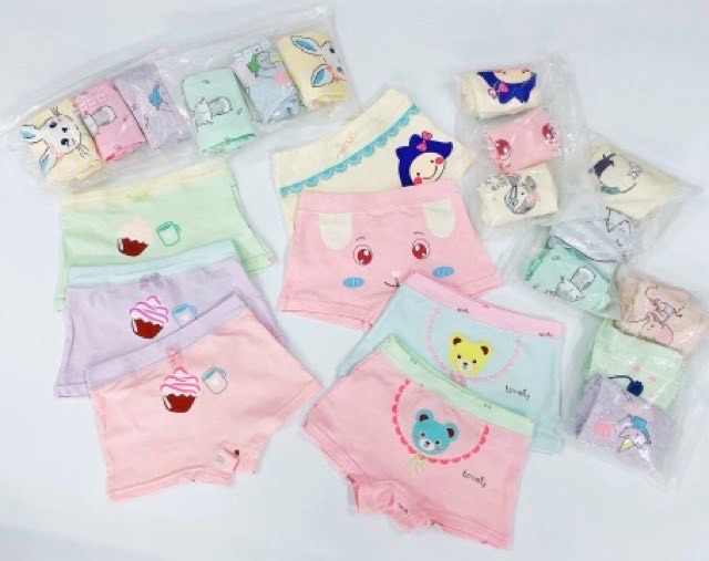 [HCM]Set 3 Quần Chip Đùi Bé Gái Xuất Hàn Cao Cấp (Cho Bé 9-25kg)