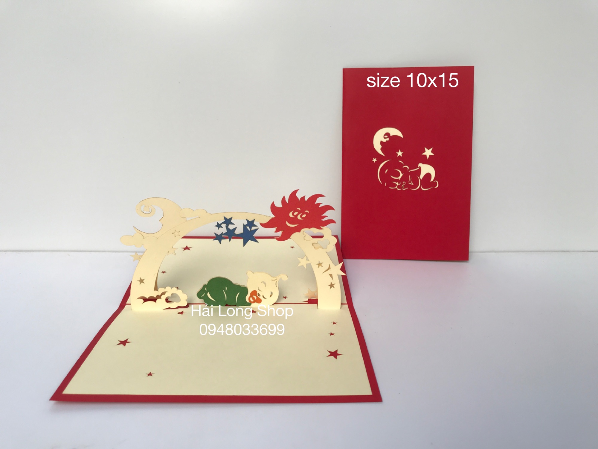 Em Bé 3 ( đang ngủ ) - Baby - Love - Thiệp 3D
