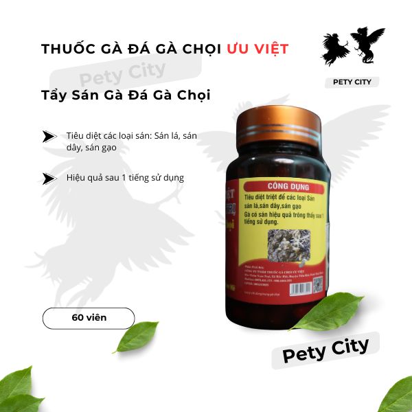 Tẩy Sán Gà Đá Gà Chọi Ưu Việt