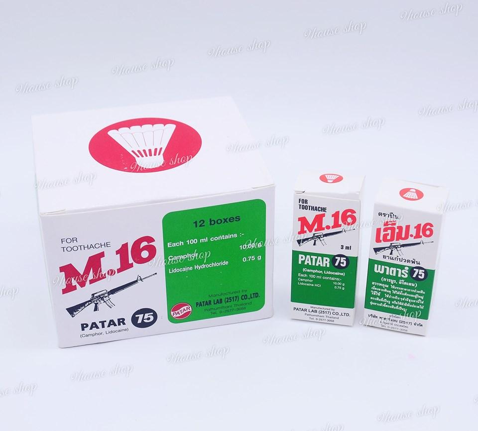 01 Dầu Bôi Đau Răng Patar 75 M.16 3ml Thái Lan