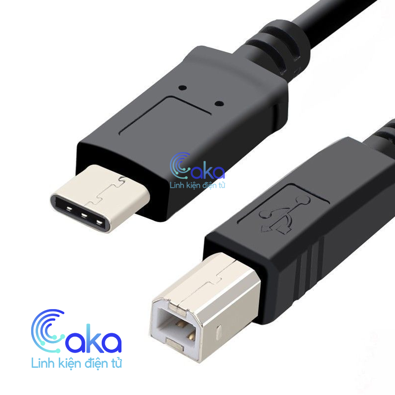 Cáp USB Type C Sang USB 2.0 Type B 1.5M – Kết Nối Máy In, Máy Fax, DAC