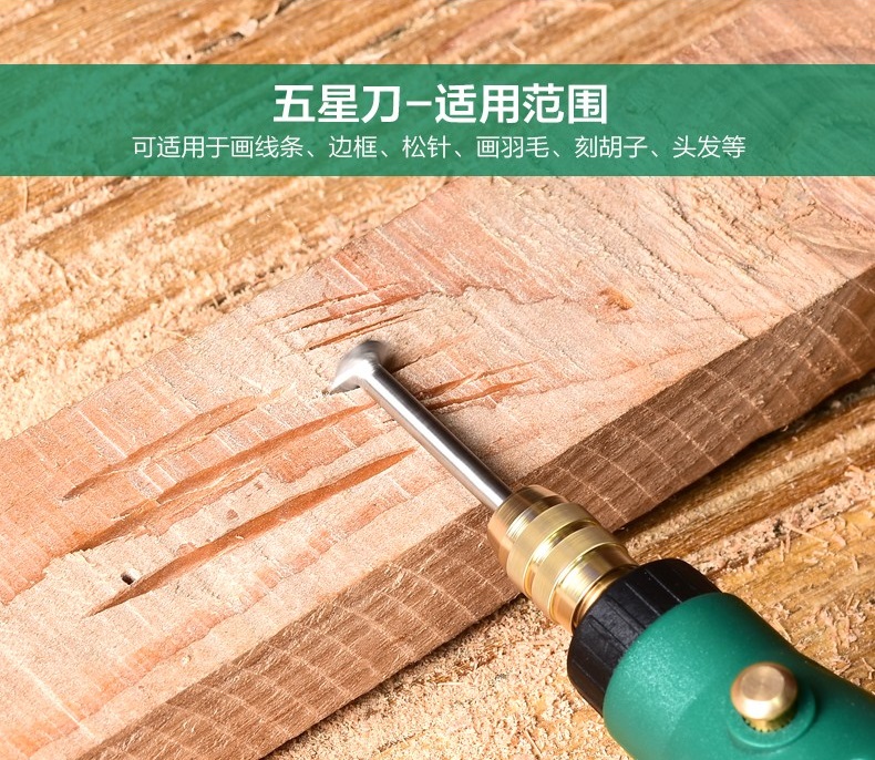 Bộ 5 mũi chạm khắc làm gỗ lũa mini trục 3mm