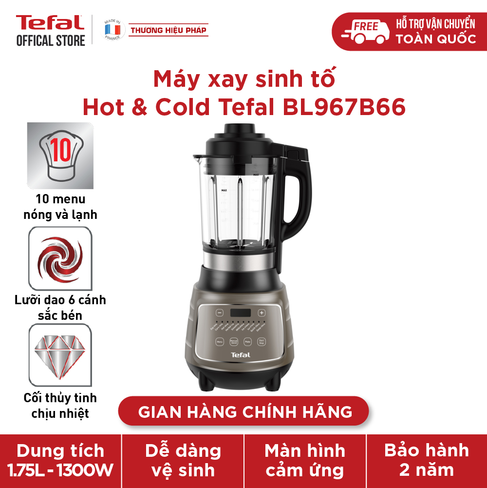 Máy làm sữa hạt, xay sinh tố và nấu đa năng Tefal BL967B66