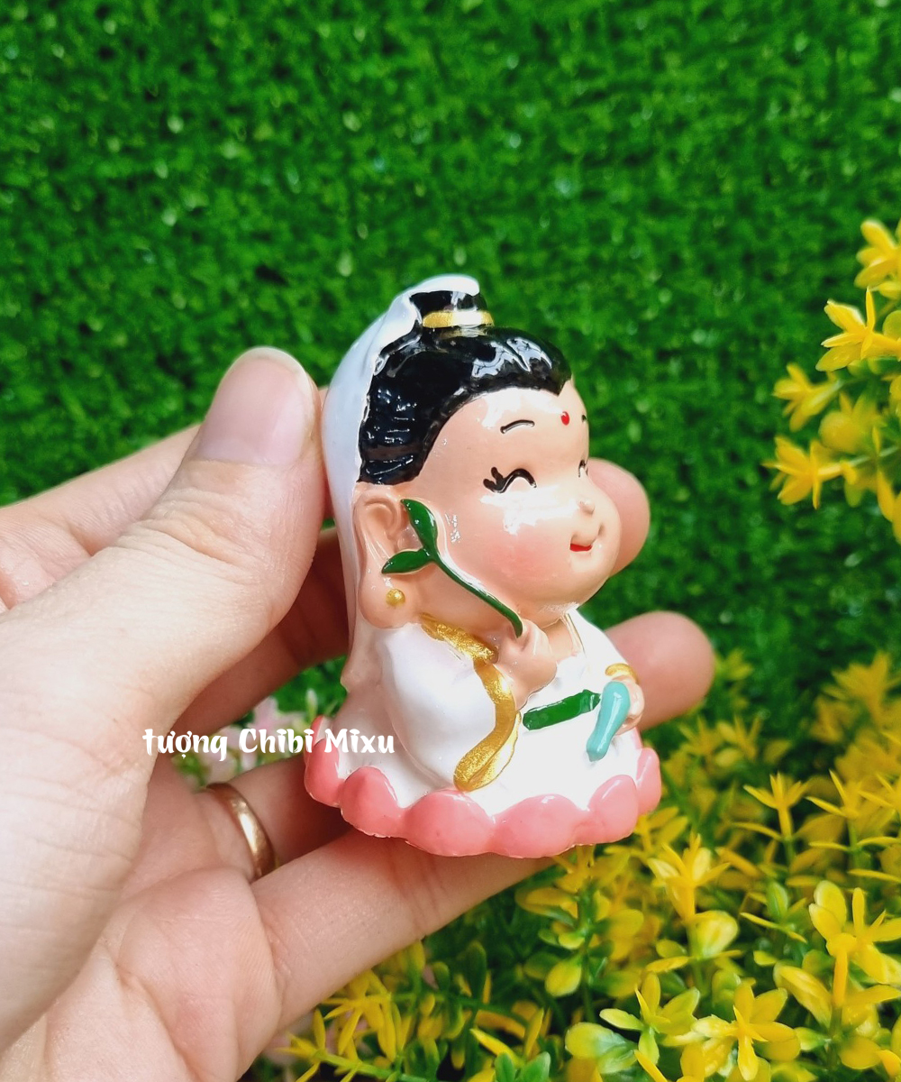 [HCM]Tượng chibi Quan Âm Bồ Tát size 6cm
