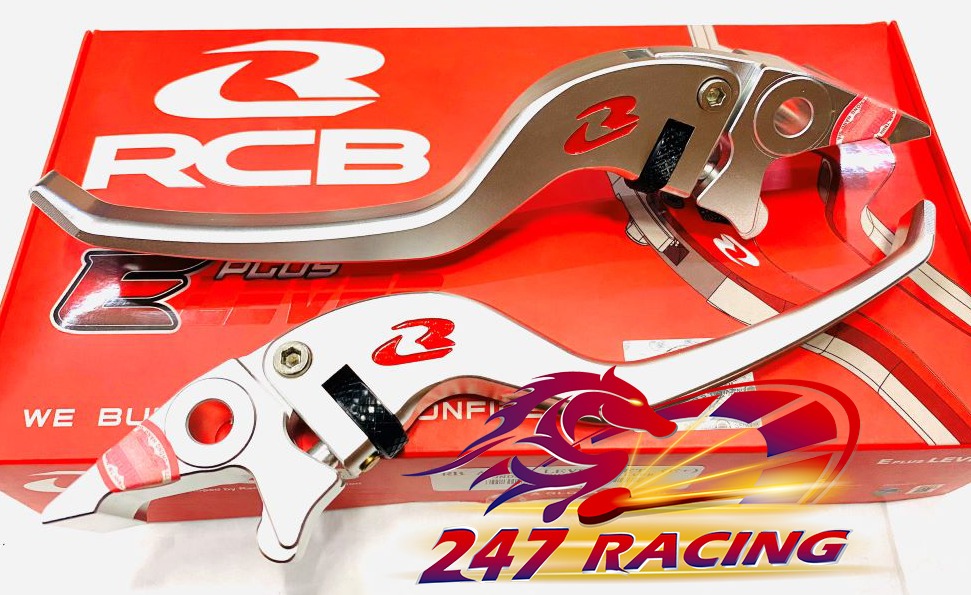 Tay thắng SH 2 đĩa RCB V6 chính hãng màu BẠC..mẫu 01