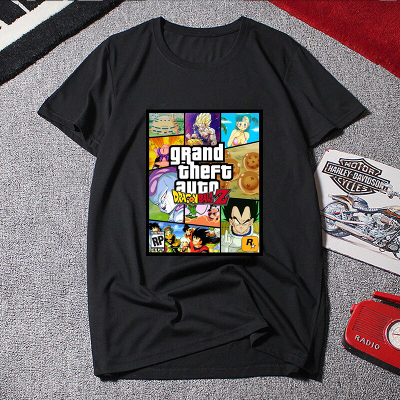 Áo thun nam nữ gta dgb đen anam store