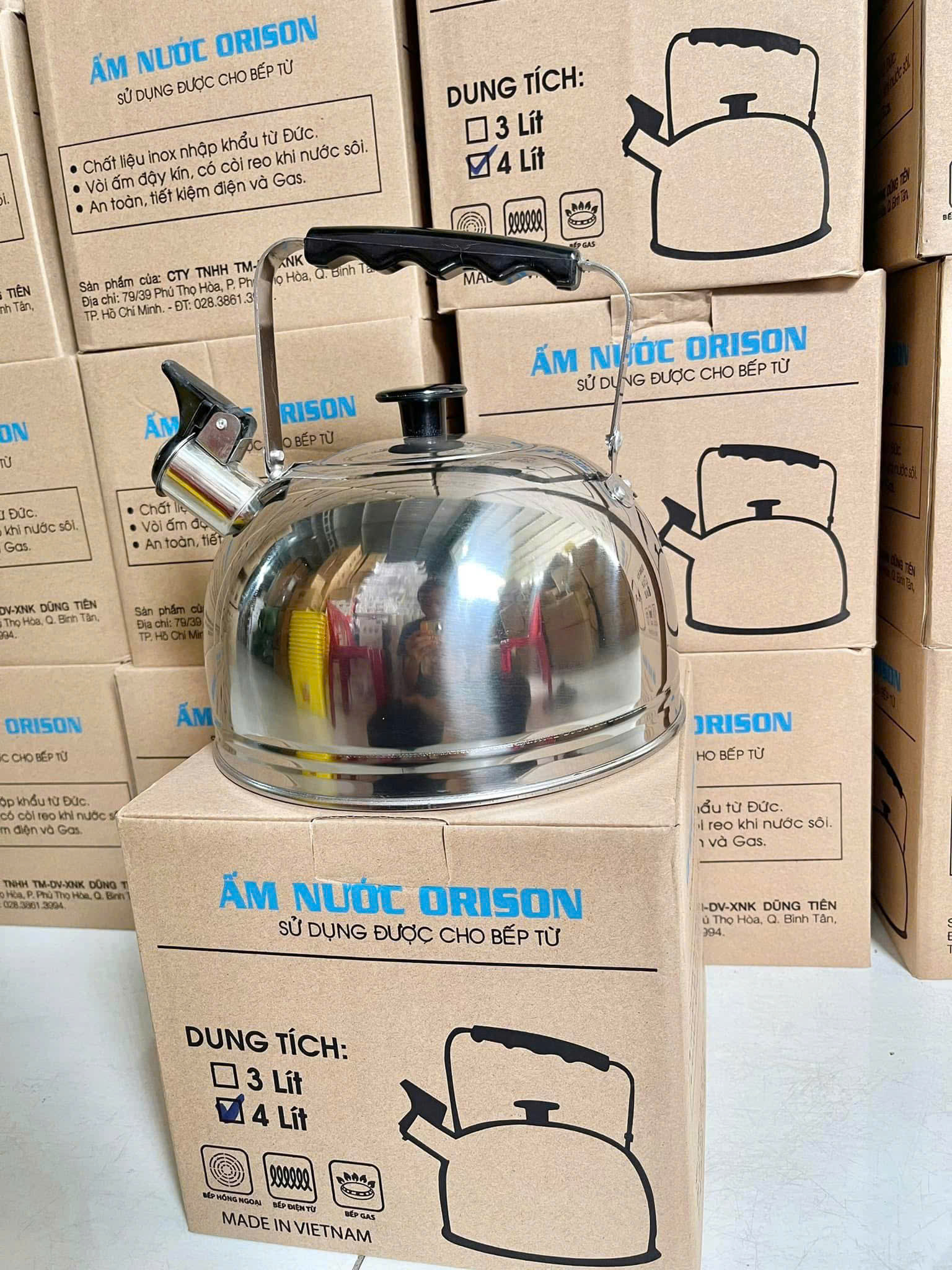 Ấm Reo Đun Nước  Đáy Từ Orison 3.5L Cao Cấp