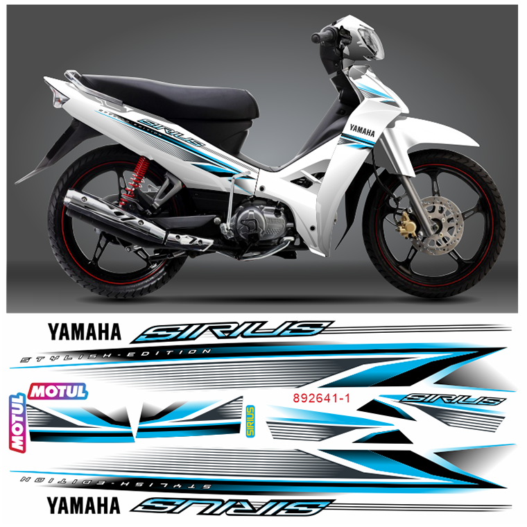 Tem Rời SIRIUS 110cc 50cc mẫu zin 892641 (Tem Chế 3 Lớp Chống Phai Màu)