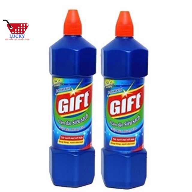 2 Chai Nước tẩy rửa bồn cầu Gift 900ml- Đậm Đặc - Siêu Sạch Cực Nhanh