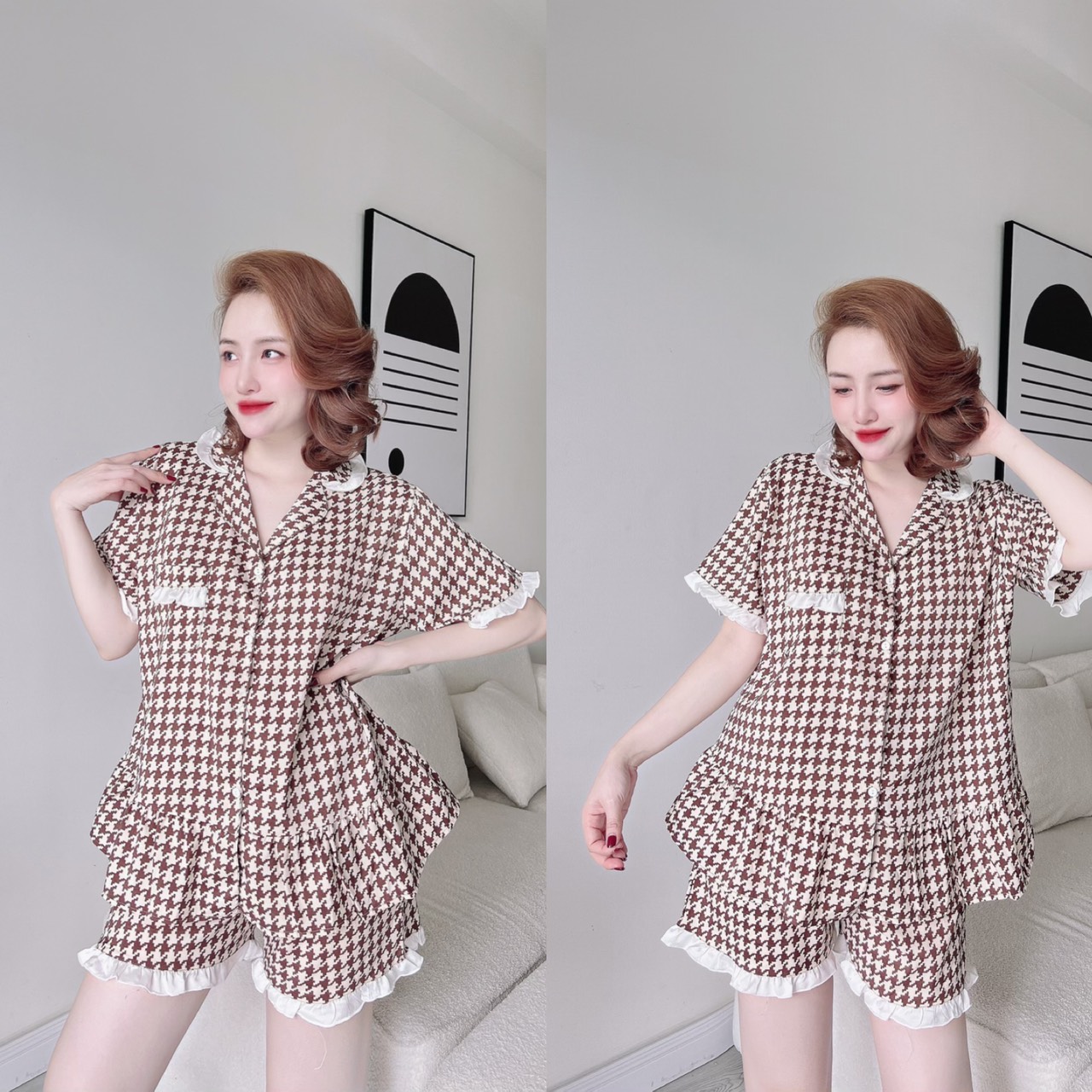 Đồ Bộ Thun Lạnh in 3D 65-85kg Bigsize cao cấp M