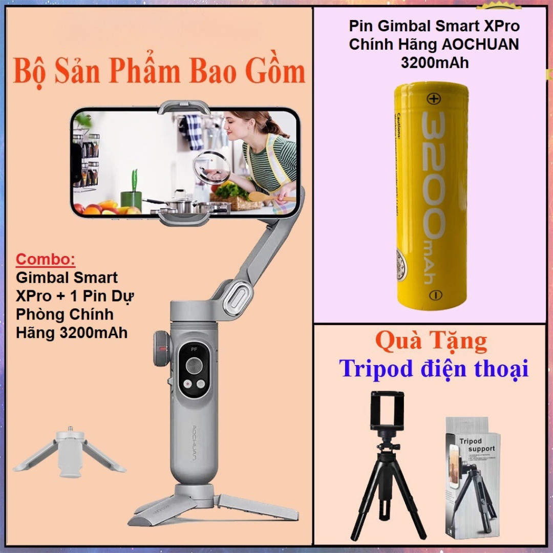 Aochuan smart X Pro mobile gimbal video camera gimbal anti-shake handle genuine high-grade electric gymbal