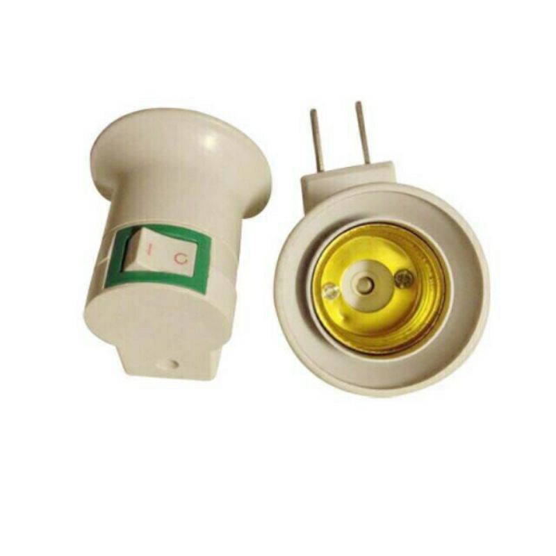 Bộ 2 Đuôi đèn tròn E27 phích cắm công tắc