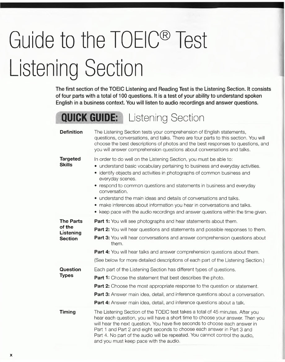 Skills for the TOEIC Test Listening and Reading (Sách đen trắng)