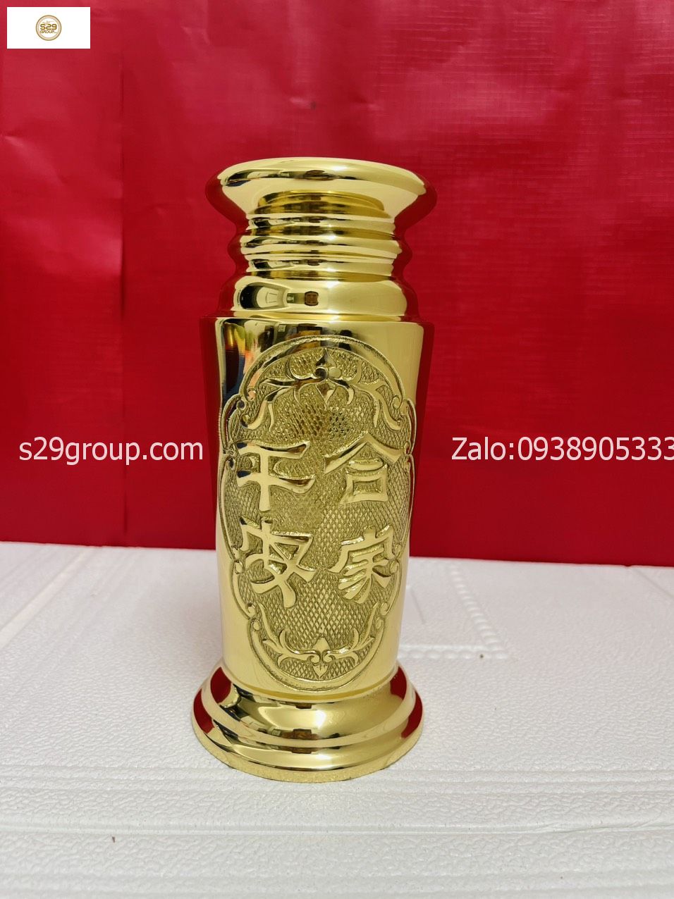 Ống đựng nhang bằng đồng cao 20cm