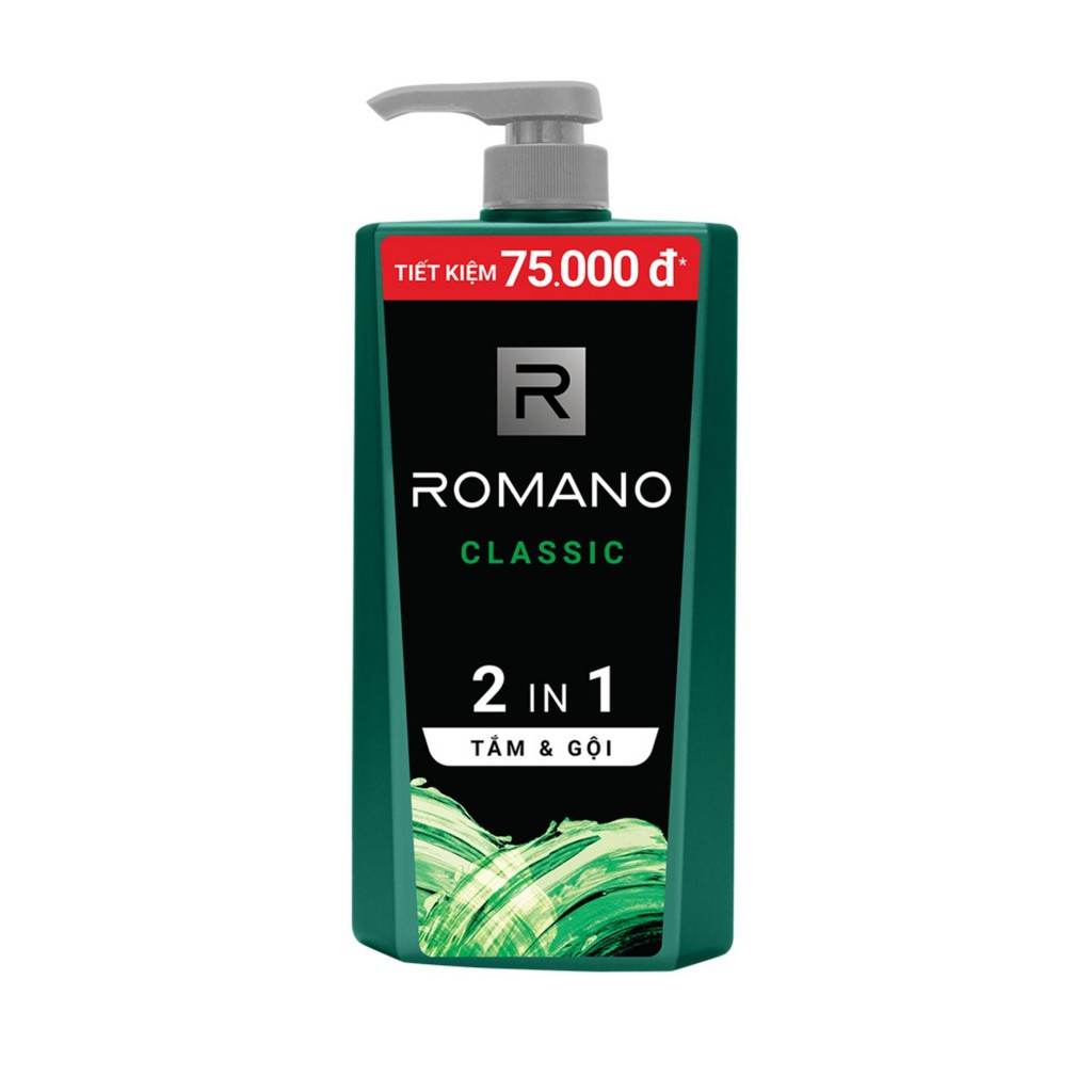 [HCM]Tắm gội 2 trong 1 Romano Classic 900g