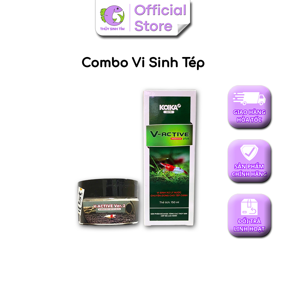 Combo Vi Sinh Tép V-Active Ver.2 và V-Active Plus