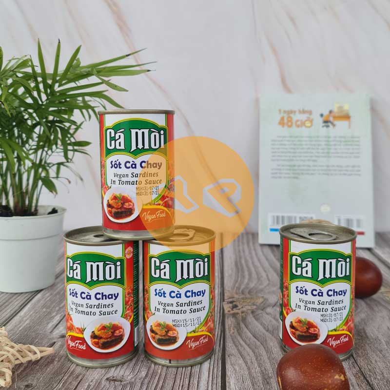 Cá mòi sốt cà chay  lon 150g - ăn liền - thực phẩm chay ngon