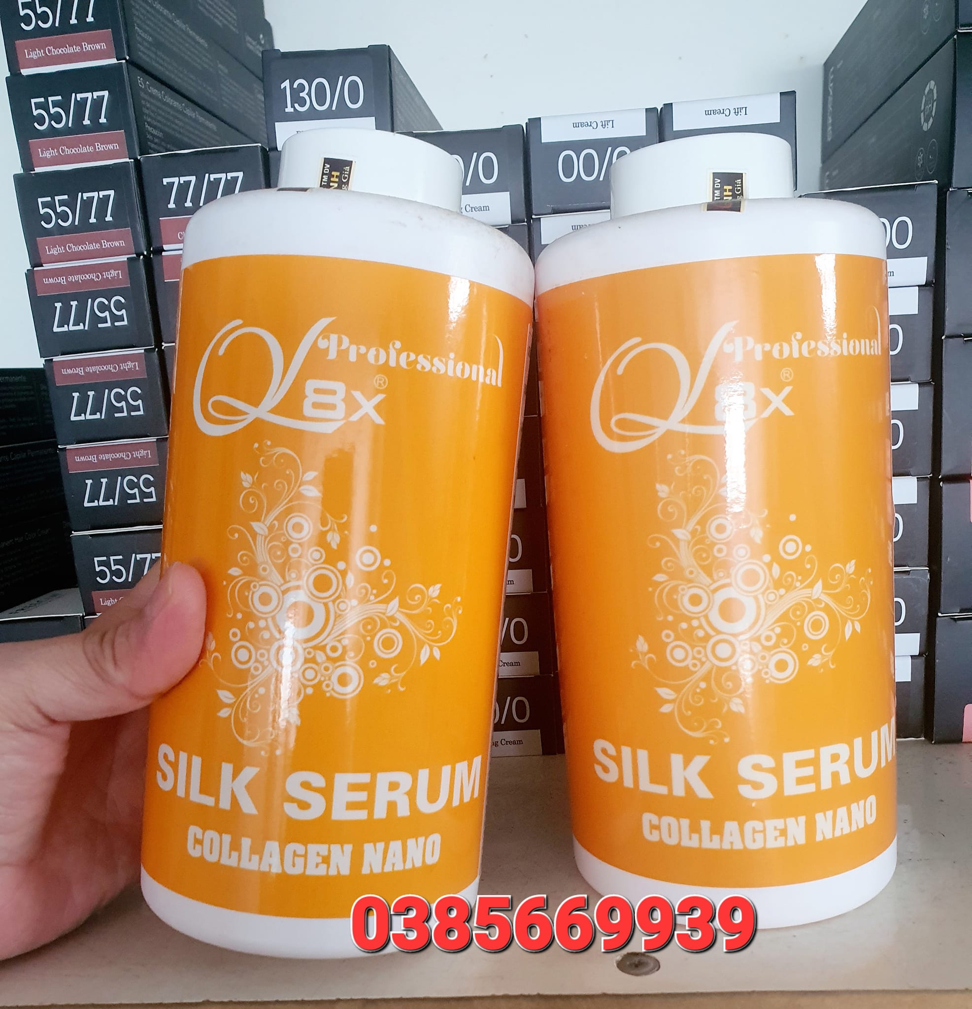 Phục hồi phủ lụa Collagen Nano Silk Serum siêu mềm mượt tóc bóngg tóc 1000ml