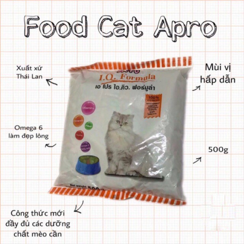 Thức Ăn Mèo Nhập Khẩu Thái Lan 500gr Apro IQ Formula