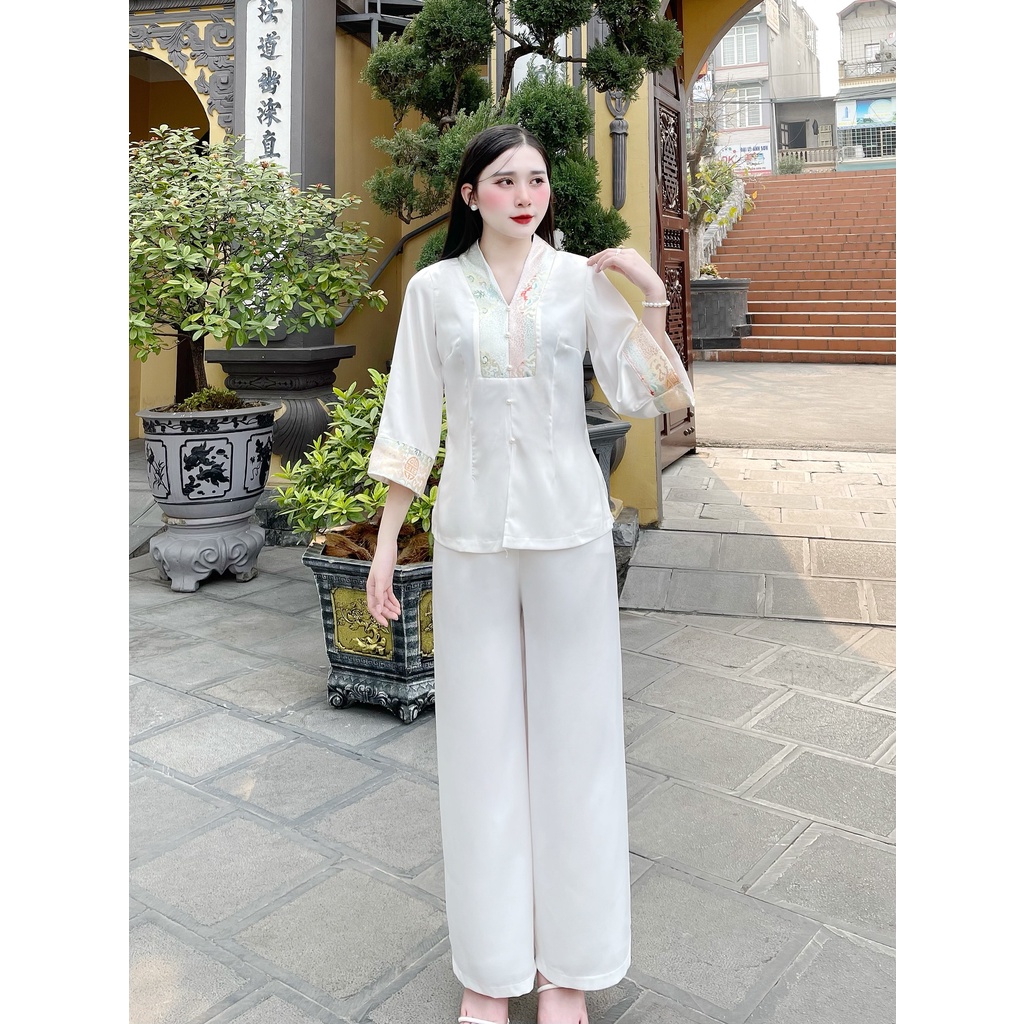 Bộ pháp phục lụa Vân phối gấm cao cấp PHÁP PHỤC HẢI ĐƯỜNG