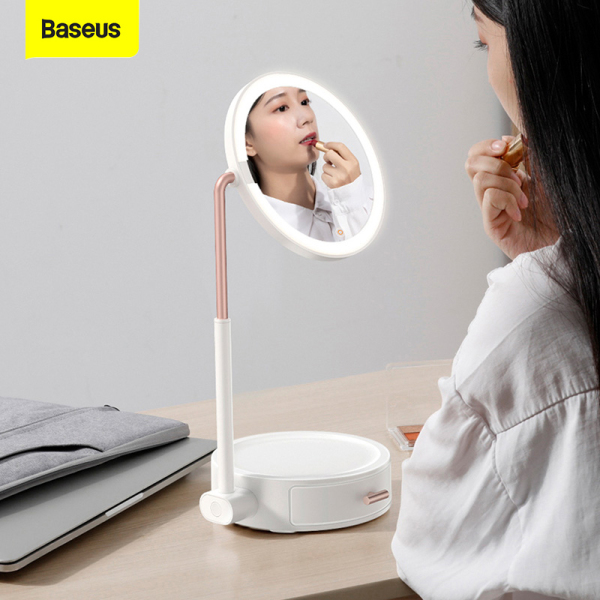 Dòng sản phẩm làm đẹp thông minh Baseus Gương trang điểm có đèn có thể điều chỉnh ánh sáng Vanity Đèn trang điểm di động cho bàn trang điểm trong phòng tắm