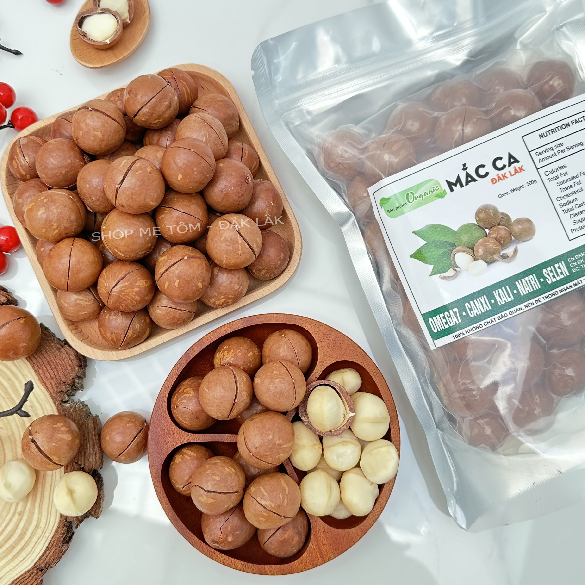 HẠT MACCA ĐĂKLĂK SIZE ĐẠI (2.8cm -3.2cm) NỨT VỎ SẴN TÁCH ĂN LIỀN, HẠT MẮC CA, MAC CA