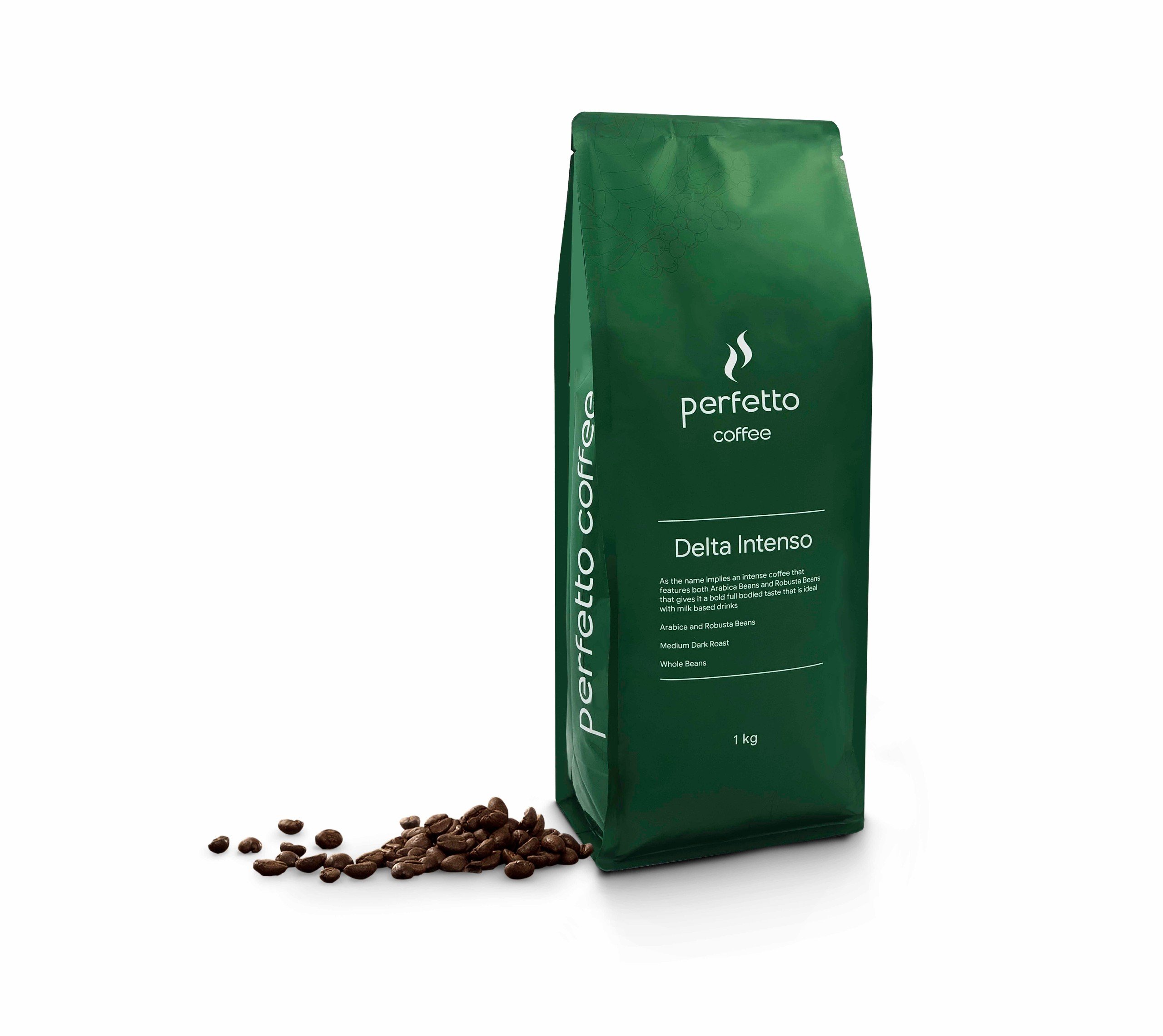 Cà phê hạt Delta Intenso 60% Arabica & 40% Robusta (1000g) - Cà phê hạt nguyên chất 100%