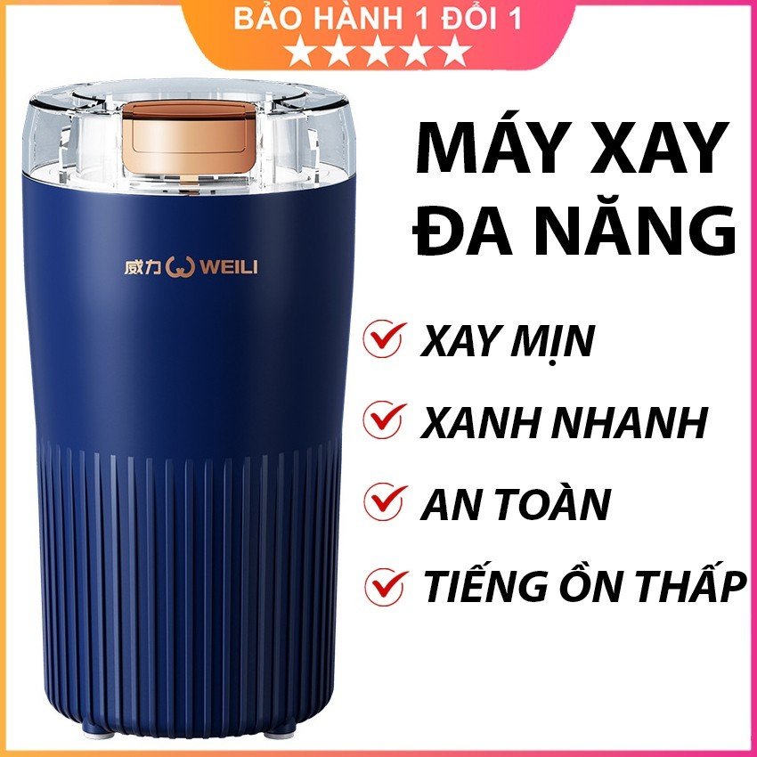 [HÀNG MỚI VỀ] Máy Nghiền Bột Ngũ Cốc Đa Năng Siêu Tốc - Xay Caffe, Ngũ Cốc, Bột, Gia Vị - Máy Xay Gia Vị, Máy Xay, Máy xay Nghiền Bột Ngũ Cốc khô mini, Máy Xay Mini Cầm Tay