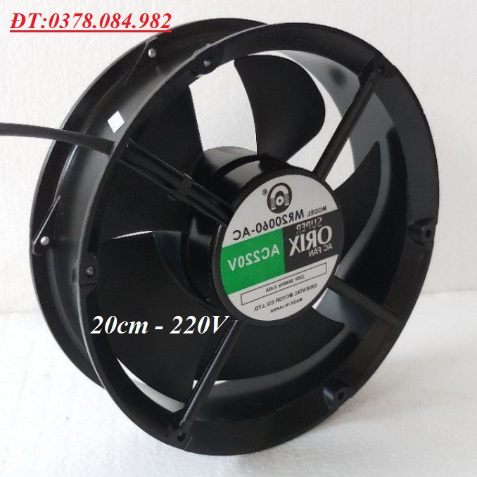 Quạt thông hút gió hình tròn Orix Ø 20 cm - 220V