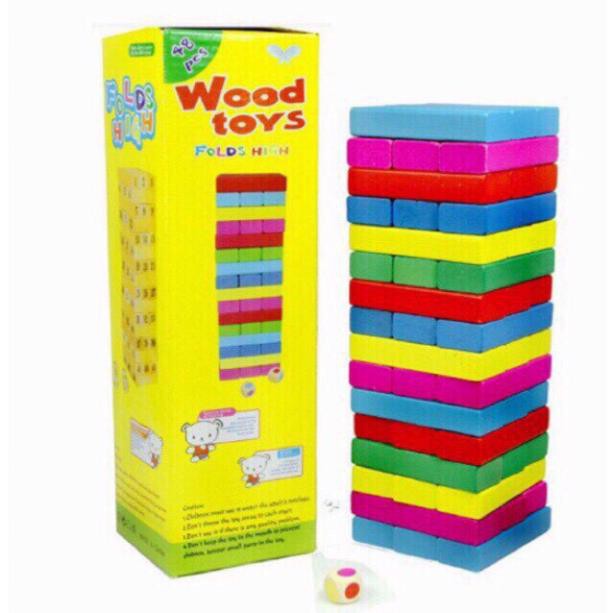 Rút gỗ số thông minh 48 thanh loại to - Domino gỗ cho bé