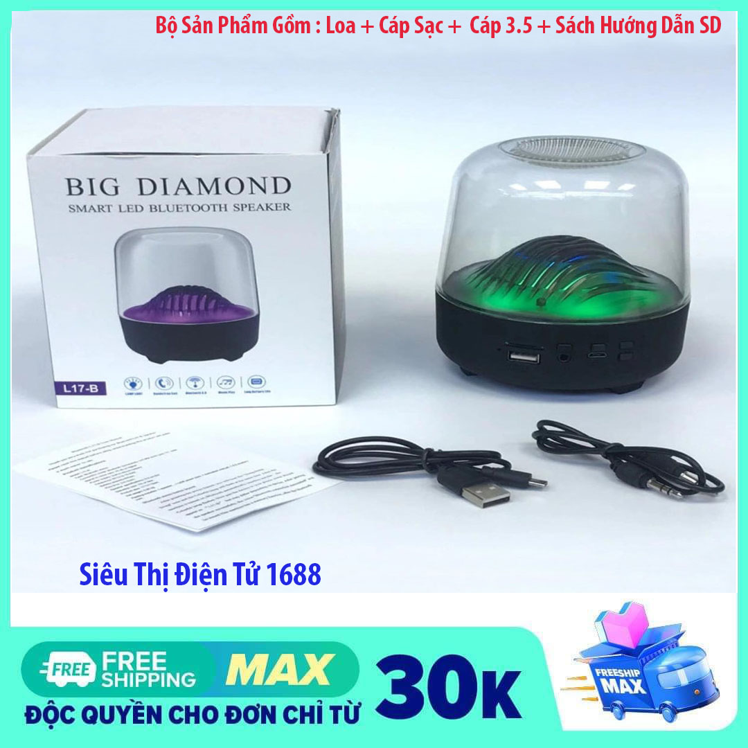 Loa Bluetooth Đèn Led Đổi Màu Theo Nhạc -  Big Diamon