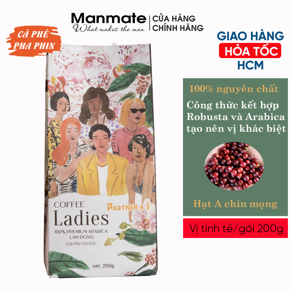 BÁO GIÁ Cà Phê Bột Pha Phin | Shopee Lazada Sendo Tiki mới nhất 8 Cà phê bột pha phin loại thượng hạng nguyên chất 100%, vị nhẹ tinh tế thơm nồng, hậu ngọt công thức kết hợp Robusta và Arabica, cà phê công sở, gói 200g - Manmate